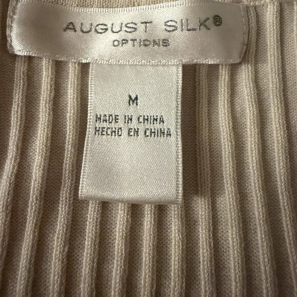 August Silk M Medium Square Neck Ribbed Fitted Stretch Baby Top Y2K Grunge 90s - Picture 5 of 6